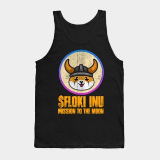 Floki Inu Coin Mission To The Moon Vintage Crypto Token Cryptocurrency Wallet Birthday Gift For Men Women Tank Top